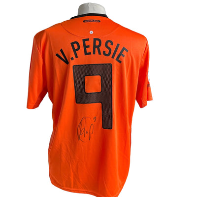 Robin van Persie Gesigneerd Oranje WK 2010 Shirt | Fotobewijs