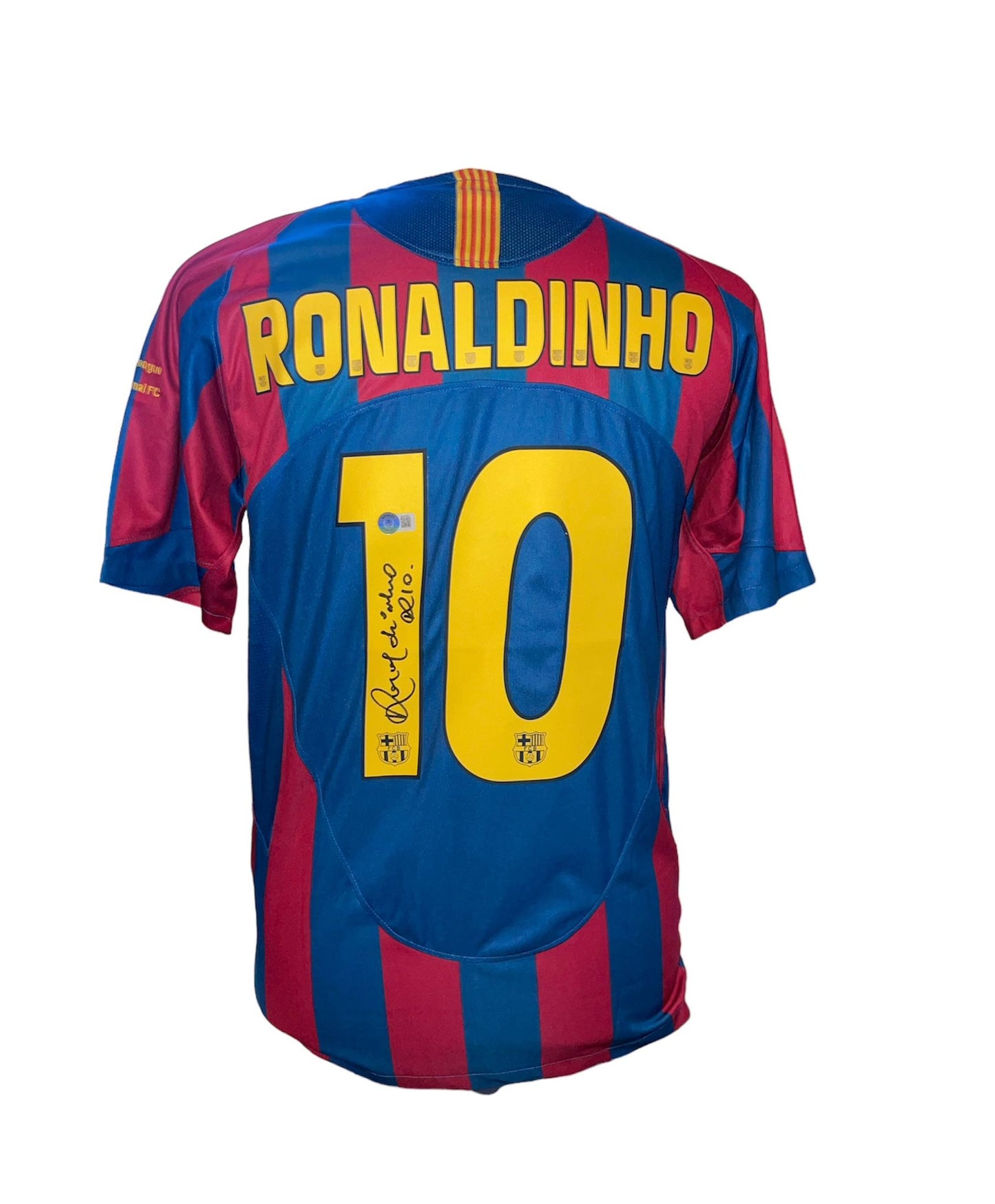 Ronaldinho gesigneerd FC Barcelona Champions League finale 05/06 shirt met certificaat