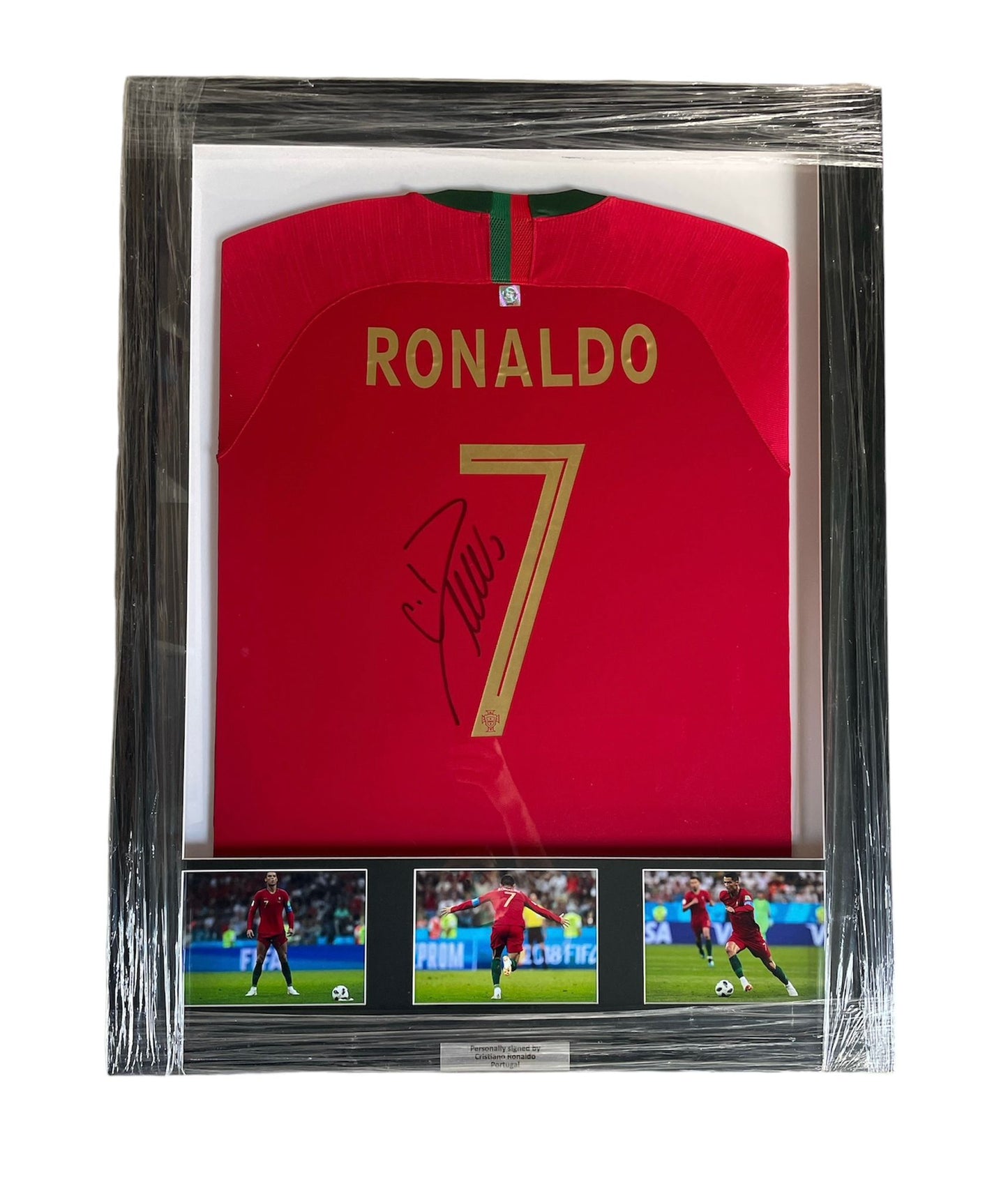 Gesigneerd en ingelijst Cristiano Ronaldo Portugal 2020-2021 shirt met certificaat