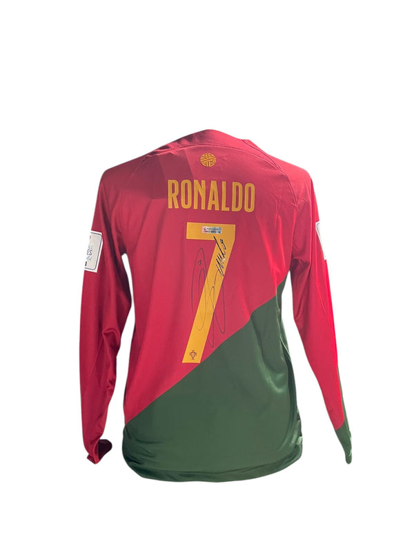 Cristiano Ronaldo gesigneerd Portugal 2022 shirt met certificaat