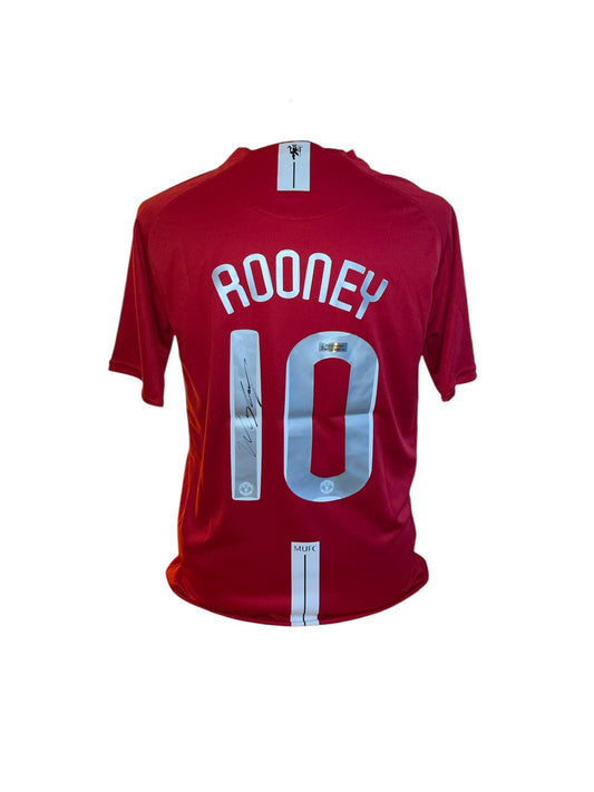 Wayne Rooney gesigneerd Manchester United 2007-2008 shirt met certificaat