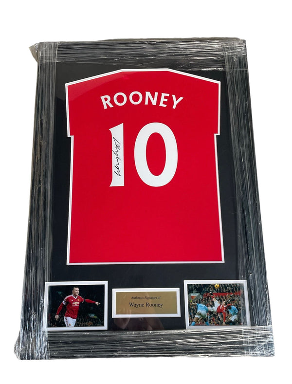 Gesigneerd en ingelijst Wayne Rooney Manchester United 2009-2010 met certificaat
