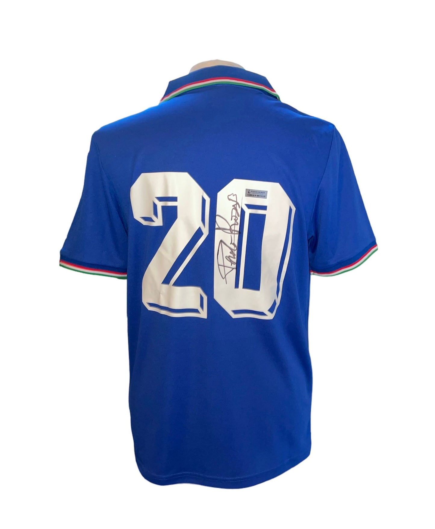Paolo Rossi Italië gesigneerd 1982 shirt met certificaat