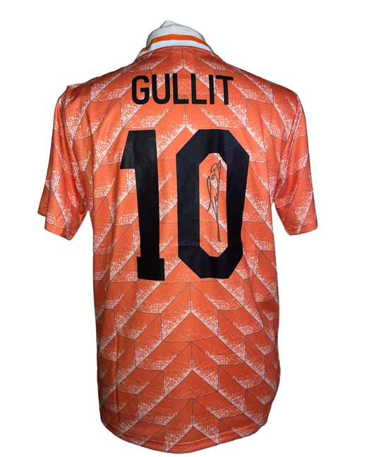 Ruud Gullit gesigneerd Nederlands Elftal 1988 EK shirt met fotobewijs