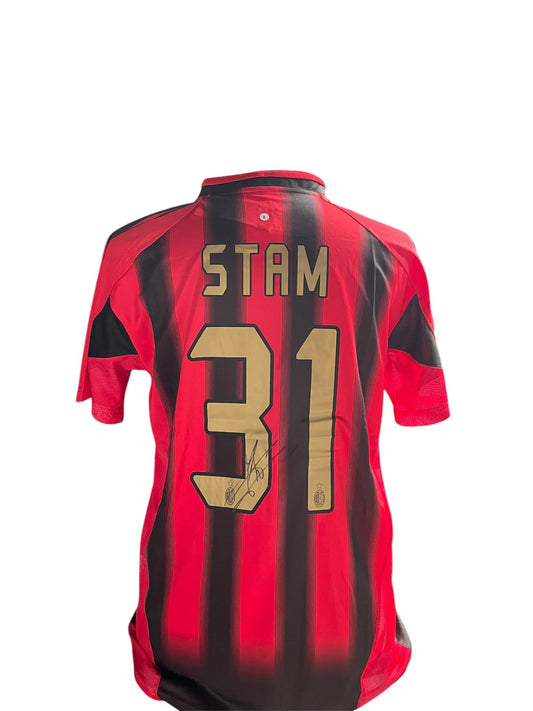 Jaap Stam gesigneerd AC Milan 2004-2005 shirt met fotobewijs