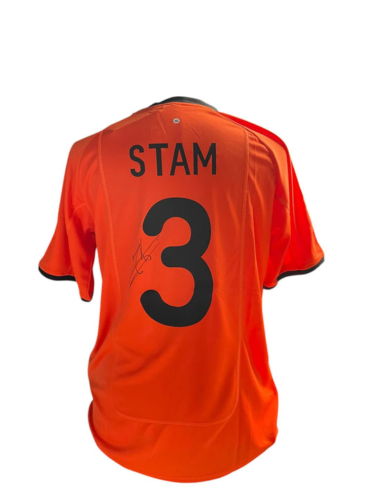 Jaap Stam gesigneerd Nederlands Elftal 2000 shirt met fotobewijs