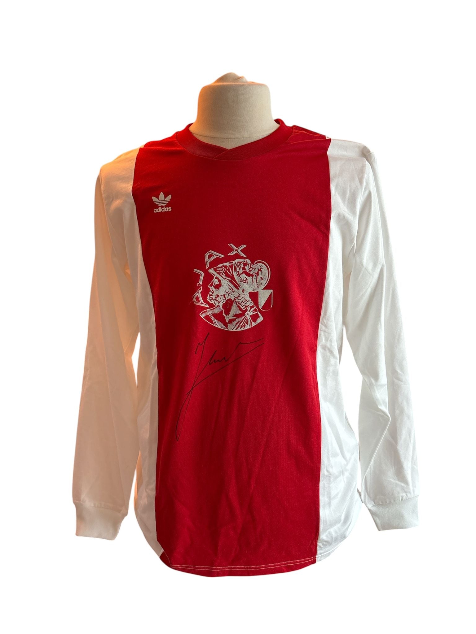 Sjaak Swart signed Ajax retro shirt with photo proof of authenticity