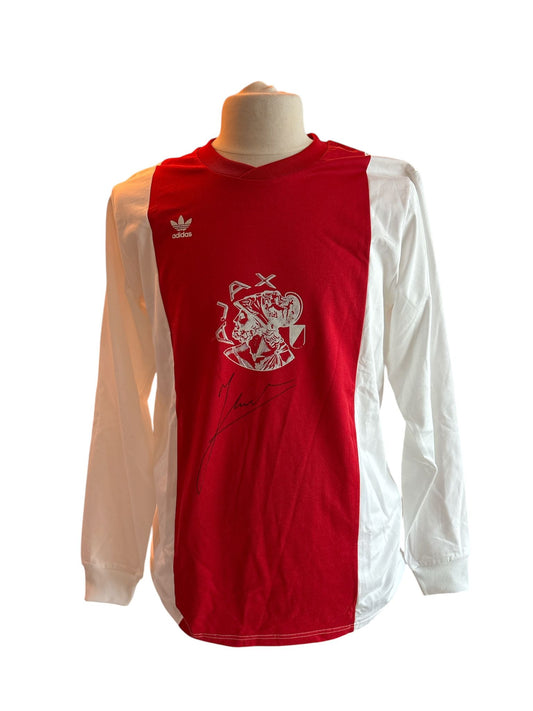 Sjaak Swart gesigneerd Ajax retro shirt met fotobewijs