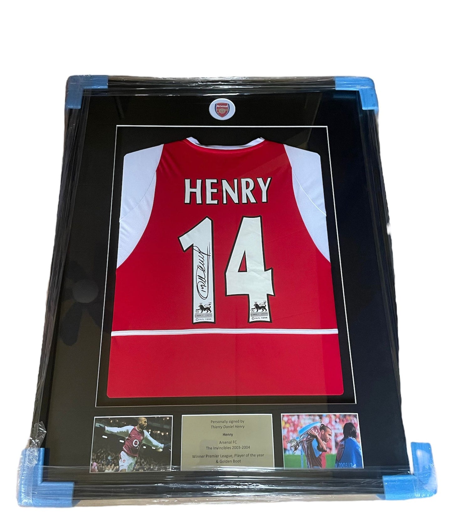 Thierry Daniel Henry gesigneerd Arsenal shirt 2003/2004 met echtheidscertificaat