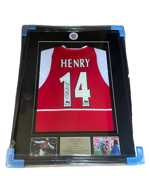 Thierry Daniel Henry gesigneerd Arsenal shirt 2003/2004 met echtheidscertificaat
