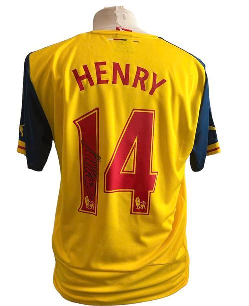 Thierry Henry gesigneerd Arsenal 2014/2015 uitshirt