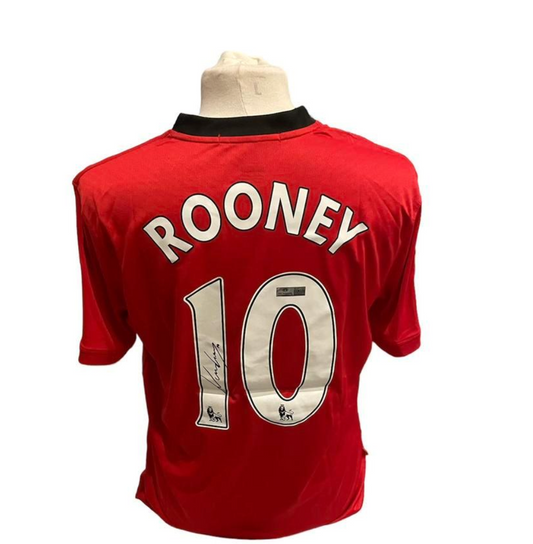 Wayne Rooney gesigneerd Manchester United 2009-2010 shirt met certificaat