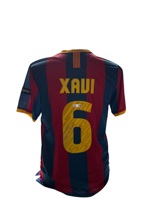 Xavi gesigneerd FC Barcelona 2010-2011 shirt met echtheidscertificaat