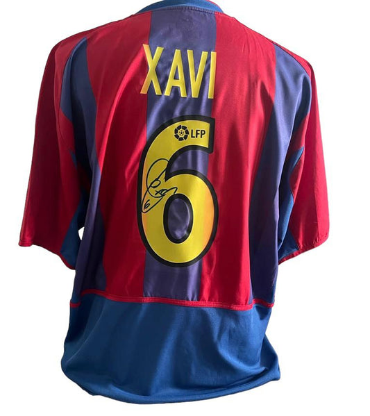 Xavi gesigneerd FC Barcelona 2003/2004 shirt met certificaat