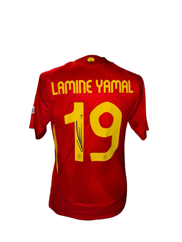 Lamine Yamal gesigneerd Spanje 2024-2026 shirt met echtheidscertificaat