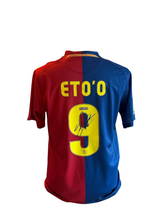 Samuel Eto'o gesigneerd FC Barcelona 2008-2009 shirt met certificaat