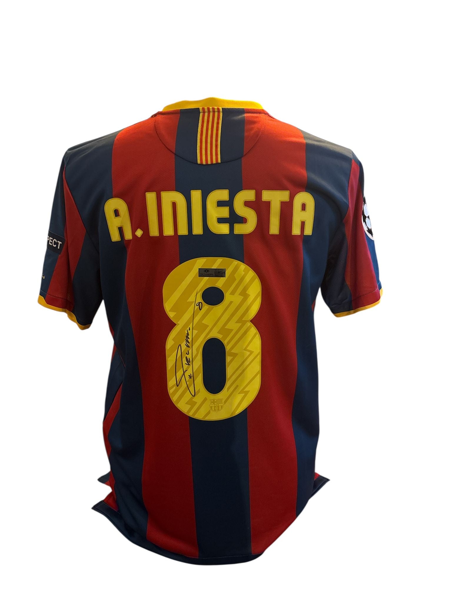 Andrés Iniesta signed FC Barcelona 2010-2011 shirt with certificate of authenticity