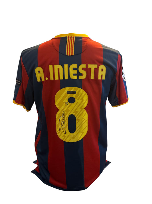 Andrés Iniesta gesigneerd FC Barcelona 2010-2011 shirt met certificaat
