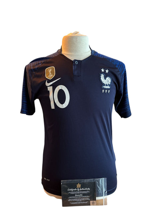 Kylian Mbappé gesigneerd Frankrijk 2018 shirt met certificaat