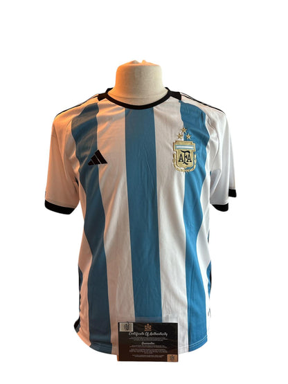 Lionel Messi gesigneerd Argentinië 2022 shirt met certificaat