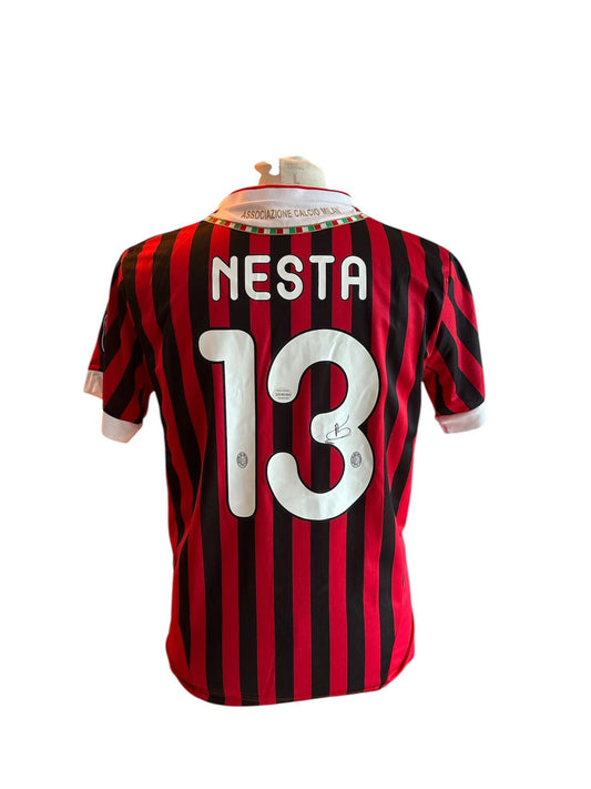 Alessandro Nesta gesigneerd AC Milan 2011-2012 shirt met certificaat