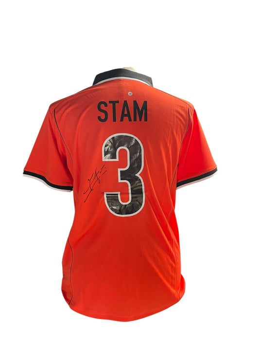 Jaap Stam gesigneerd Nederlands Elftal 1998 shirt met fotobewijs