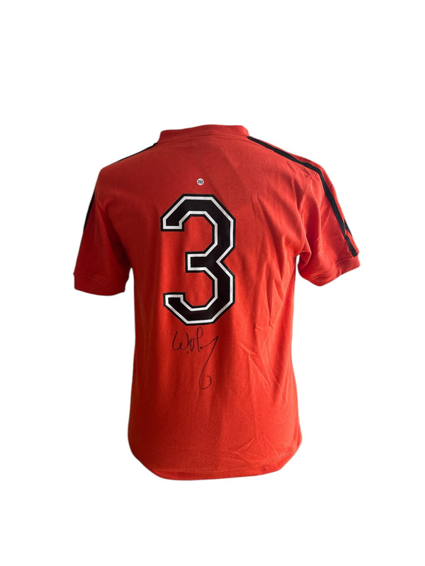 Willem van Hanegem gesigneerd Nederlands Elftal WK 1974 shirt met fotobewijs