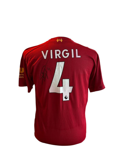 Virgil van Dijk gesigneerd Liverpool 2019-2020 shirt met certificaat