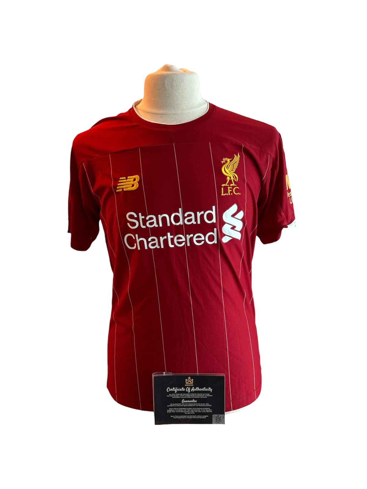 Virgil van Dijk gesigneerd Liverpool 2019-2020 shirt met certificaat