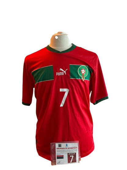 Hakim Ziyech gesigneerd Marokko 2022 shirt met certificaat