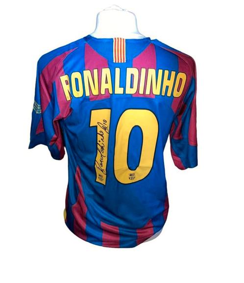 Ronaldinho gesigneerd Barcelona finale champions league shirt 2005/2006 met echtheidscertificaat